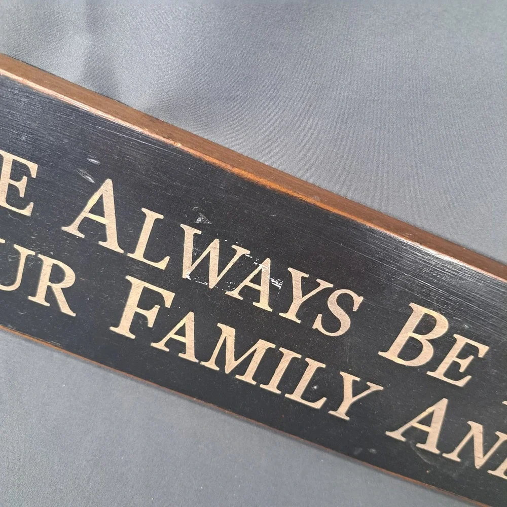 Wooden Family Friends House Blessing Wall Sign Plaque Rustic Farmhouse Decor